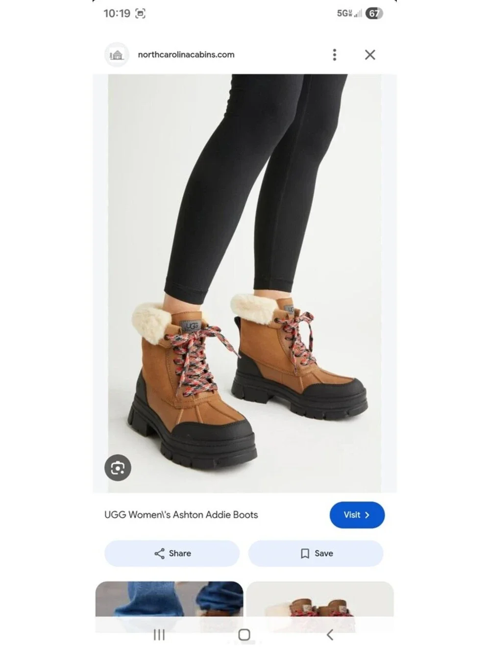 Size 6 - UGG Ashton Addie Lace-Up Ankle Boot